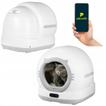 Automatinis kačių tualetas Peluvio Pearl White Grey