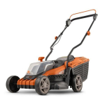 Powerplus POWDPG75561 akumuliatorinė vejapjovė žolės pjovimui 20V 340mm be&scaron;epetėlinė 25-65mm iki 250m2 vejai be akumuliatoriaus ir įkroviklio