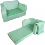 Putplasčio sofa su antklode vaikams Wonder Space, mėtinė