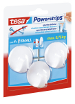 Tesa kabliukai PowerStrips Small Circle balti 3 vnt.
