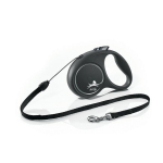 Flexi automatinis pavadėlis Black Design L, pilkas, 5 m