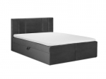Lova Mazzini Beds Afra 200x200 cm, tamsiai pilka
