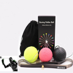 Bokso treniruočių, reakcijos kamuoliukas SUPPRO 3in1, silikoniniu dirželiu