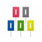 Gimtadienio žvakė Building Blocks, numeris 0, 5,5 cm