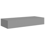 Sieninė lentyna su stalčiumi, pilka, 60x23,5x10cm, MDF Pilka