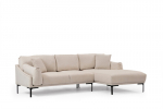 Mink&scaron;tas kampas Kalune Design Leo, smėlio spalvos