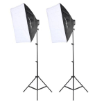 Stovai su 4 ap&scaron;vietimo lempomis (softbox)
