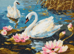 Siuvinėjimo rinkinys Magic Needle Swan Couple 64-01