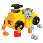 Nustatykite Mega Bloks Cat Build 'N Play Ride On statybos rinkinį su 10 dideliais statybos blokais ir 1 važiuojančiu transportu.
