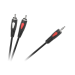 kabelio lizdas 3,5 - 2rca 1,0 m "cabletech eco-line