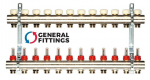 Reguliuojamas kolektorius General Fittings, 6 žiedų (su debitomačiais)