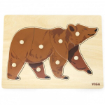 Medinė dėlionė vaikams - Me&scaron;ka Puzzle Viga