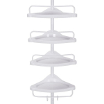 Kampinė vonios lentyna BCB001A, balta