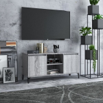 TV spintelė su metalinėmis kojelėmis, 103,5x35x50 cm, pilka
