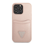 Guess Saffiano Double Card dėklas, skirtas iPhone 13 Pro
