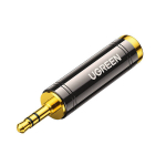 Audio adapteris 3.5mm į 6,35mm mini jack, pilkas