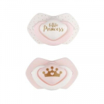 Silikoninis simetrinis čiulptukas Canpol Babies Royal Baby, 0-6 mėn., 2 vnt., 22/650_pink