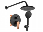 Paslėpto montavimo du&scaron;o rinkinys Mild Black Rose Gold + dėžutė
