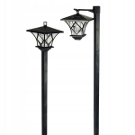 LED Saulės sodo lempa 138 cm juoda