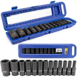 Smūginių galvučių rinkinys PowerMat 1/2", 13 vnt.