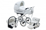 Universalus vežimėlis Isabell Baby Fashion 3in1, white