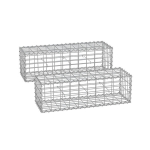 Gabionas, SONGMICS, 100x30x30 cm, Sidabrinė