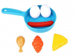 Maisto produktų rinkinys su keptuve