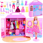 Lėlė Anlily su drabužių spinta