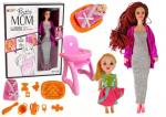Besilaukianti lėlė su ilgais plaukais Pretty Mom Lean Toys