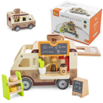 Žaislinis furgonas Viga Toys Coffee Truck 12 vnt