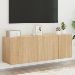 Prie sienos montuojamos tv spintelės, 2vnt., ąžuolo, 60x30x41cm