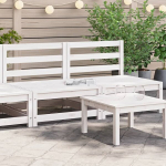 Sodo sofos dalys, 2vnt., baltos, 70x70x67cm, pu&scaron;is, be porankių