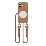 Tech-protect Magnecklace dėklas su dirželiu Iphone 16, rudas