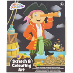 SPALVINIMO KNYGELĖ "SCRATCH MAGIC BOOK PIRATE" 24 VNT. GRAFIX 052