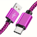 60W USB į Type-C greito įkrovimo laidas 1m/3m, Raudona rožė