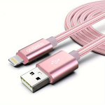 Nailoninis Lightning USB laidas, Rose Golden