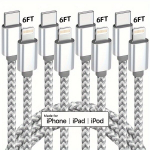 USB C į iPhone įkrovimo laidai, 4 Pakuotė 6ft