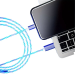 &Scaron;viečiantis Įkrovimo Kabelis Mikro USB Tipo C, 1 vnt., Mėlyna