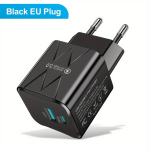 2 jungčių PD 25W USB-C kroviklis, Juoda