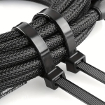 Nailoniniai kabelių ry&scaron;iai juodi, 4,8 mm (0,19 col.) &ndash; 62 svarai (28 kg)