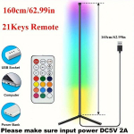 Pastatoma lempa Leclstar RGB, su pulteliu, 160 cm, 160 cm / 63 colių