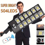 1 vnt Saulės lauko &scaron;viestuvas-1000W automobilių stovėjimo aik&scaron;telėms, 7000K LED, su judesio jutikliu, vie&scaron;bučiams.