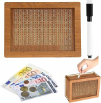 Retro medinė kiaulytė su taupyklėmis "4-in-1