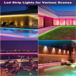 LED juostų rinkinys su muzikos ir laikmačio funkcijomis. , 100 pėdų / 30 m