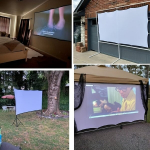182.88 cm ne&scaron;iojamas projektoriaus ekranas, 16:9, HD lankstus