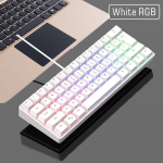 RGB Žaidimų USB &Scaron;viečianti Klaviatūra, Mini 60% 61 Klavi&scaron;ų. ,  K60 baltas