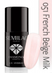 Hibridinis nagų lakas Semilac 051 French Beige Milk, 7 ml