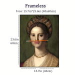 Plakatas moteris, 15,7x23,6 colio / 40x60 cm