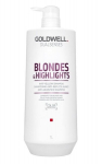 Geltonus tonus neutralizuojantis &scaron;ampūnas &scaron;viesiems plaukams Goldwell Dualsenses Blondes & Highlights, 1000 ml