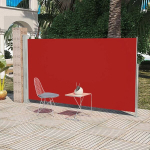 I&scaron;traukiama vertikali markizė, terasos pertvara vidaXL, 160 x 300 cm, raudona